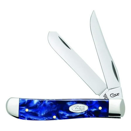 WR XX Pocket Knife Mini Trapper Sparxx Blue Pearl Kirinite Item #23432 - (10207 SS) - Length Closed: 3 1/2 Inches