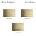 thumbnail image 2 of Wall Mount Dual Flush Actuator plate with Square Push Buttons in Matte Chrome, 2 of 7