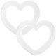 thumbnail image 1 of 2pcs anillo de espuma de navidad diy artesanía en forma de corazón de espuma guirnalda decoración festival anillo colgante (blanco), 1 of 6