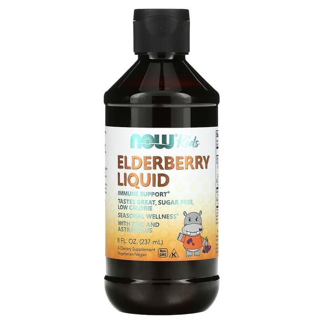 NOW FOODS ELDERBERRY PARA NIÑOS INMUNIDAD 8OZ