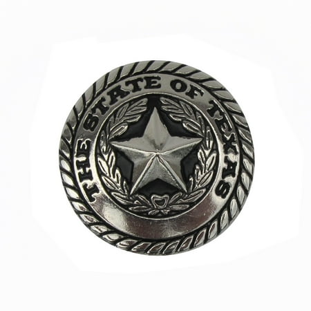 Silver Texas State Seal and TX Star Western Decor