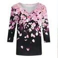 thumbnail image 5 of FNFYFH Women's 3/4 Length Sleeve Top Business Casual Blouses Summer Tees Shirts 2026 Fashion Tunic Tops, 5 of 6