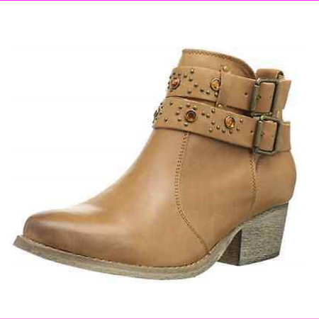 Betsey Johnson Women's Willow Ankle Boot, Tan, Size US 7.5