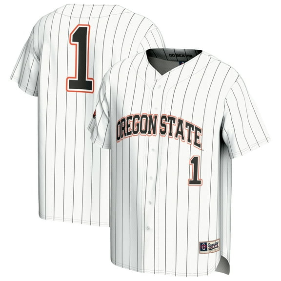 Men's GameDay Greats #1 White Oregon State Beavers Lightweight Baseball Fashion Jersey