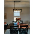 thumbnail image 5 of Farmhouse Kitchen Island Lighting Pendant Light Fixture Chandelier 4-Light Rectangular Pendant Lighting for Dining Room Bar Foyer(Height Adjustable), 5 of 7