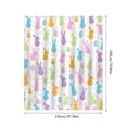 thumbnail image 3 of Cheapark Easter Bunny Shower Curtain Waterproof Mold Resistant Bathroom Decor with Colorful Eggs Spring Holiday Design, 3 of 6