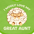 thumbnail image 4 of Inktastic I Wooly Love My Great Aunt Boys or Girls Baby Bib, 4 of 4