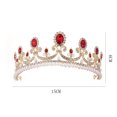 thumbnail image 2 of EXHUMKY Princess Baroque Crown Golden Retro Tiara for Wedding and Party Decoration, 2 of 7