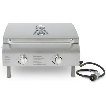 Pit Boss 2-Burner Portable Gas Grill, Stainless (Best Grills For Condos)