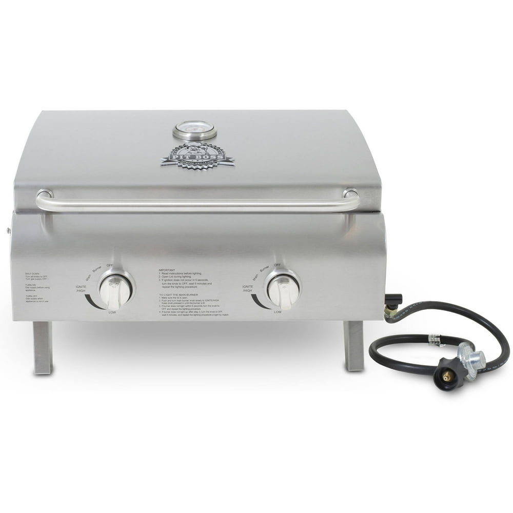 Pit Boss 2Burner Portable Gas Grill, Stainless Steel