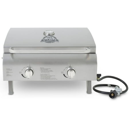 Pit Boss 2-Burner Portable Gas Grill, Stainless (Best Portable Gas Bbq)