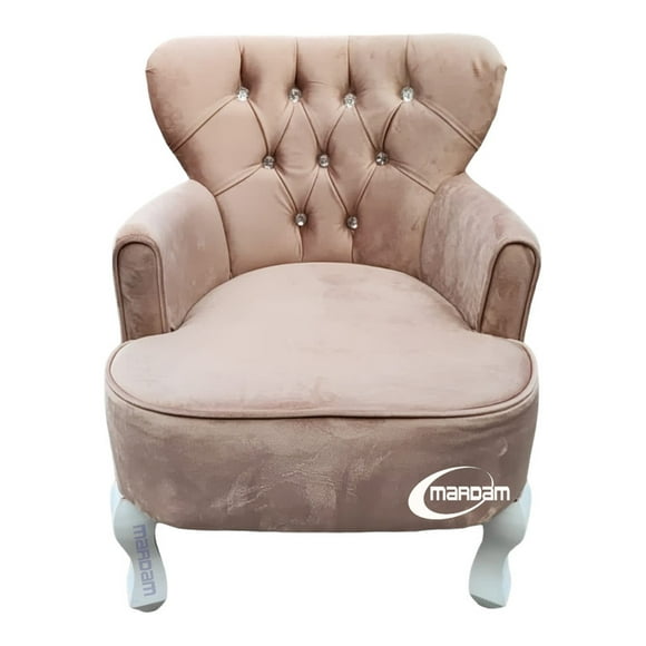 Sillón Vintage MARDAM Individual Terciopelo Palo de Rosa Diamante