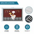 thumbnail image 6 of Red Kitchen Chef Placemats Set of 8, Black Plaid Gourmet Food Vintage Placemats for Dining Table, Place Mats for Kitchen Tabletop, Waterproof Wipeable Dining Table Mats Set, 6 of 9