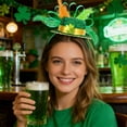 thumbnail image 4 of DwellJoy St. Patrick's Day Headband with Shamrocks, Irish Party Hair Accessory for Adults & Kids, Green Festival Parade Costume Props, 4 of 6