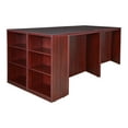 thumbnail image 4 of Legacy Stand Up Lateral File/ 3 Desk Quad with Bookcase End- Mahogany, 4 of 6