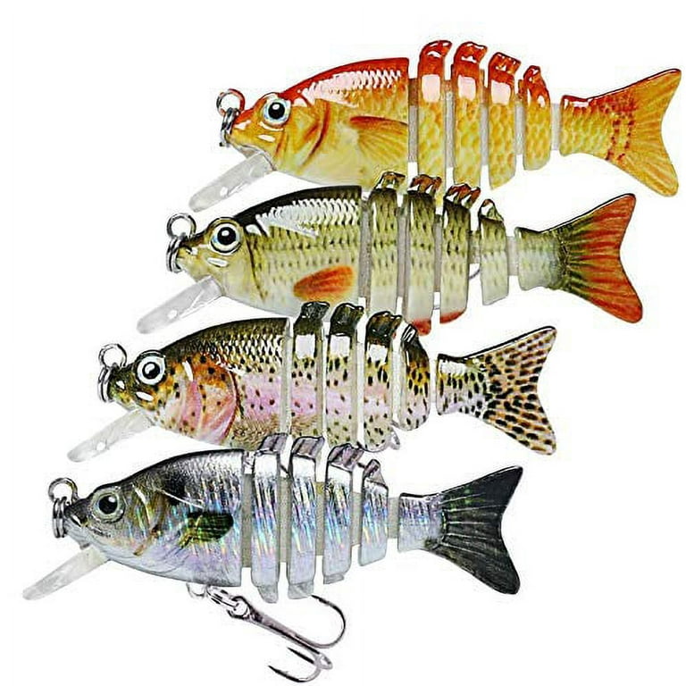 TRUSCEND Fishing Lures for Trout Bass 2 Mini Sunfish Tilapia Lure Multi  Jointed Swimbaits Slow Sinking Hard Lure Fishing Tackle Kits Lifelike,Fishing  Gifts for Men 