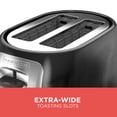 thumbnail image 3 of BLACK+DECKER 2-Slice Toaster, TR1278BD, Extra Wid, 3 of 9