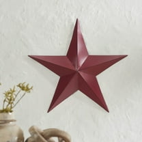 VHC Brands Patriotic Metal Star Speckled Distressed 18x18, Independence Day Decor, Decorative Wall Hanging, Rustic Farmhouse Decorations, Burgundy, Black
