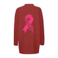 thumbnail image 4 of Women's Breast Cancer Anniversary Printed Half Zip Hoodless Sweater, 4 of 6