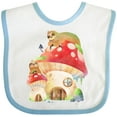 thumbnail image 3 of Inktastic Mushroom Cottage Boys or Girls Baby Bib, 3 of 4