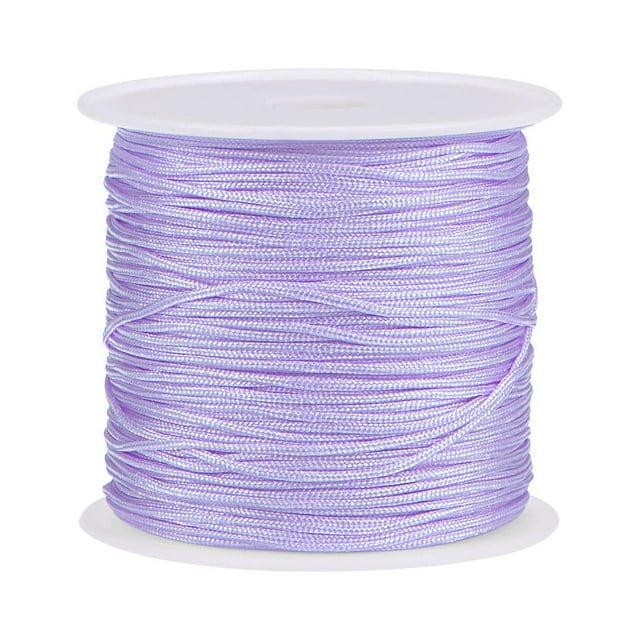 Unique Bargains Nylon Cord DIY Making Satin String Craft Wire with Plastic Spool 147ft, Light Purple