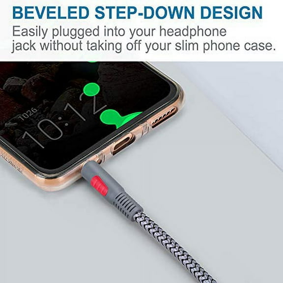 3.5mm Aux Audio Cable 30 ft,Ruaeoda Braid 3.5mm to 3.5 mm Stereo Audio Cable 1/8 Shielded AUX Headphone Cable Extension Male to Male Outdoor Auxillary Stereo Audio Cable Cord