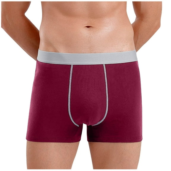 Plebaso L-8XL Men's Boxer Briefs Breathable Cotton Boxers Underwear Mid-Waist Comfortable Underpants