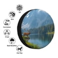 thumbnail image 4 of Honeii Majestic Deer Mountain Lake Print Tire Covers, Waterproof Anti-UV Sun Snow Rain Tire Covers for Trailers, RV, Camper, SUV, Truck-15 inch, 4 of 6