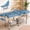 Blue, variant on Advwin Heavy-Duty Massage Table with Adjustable Backrest & Height, Chest & Abdominal Opening, Removable Headrest & Armrest, Storage Shelf, Wide Spa Bed for All Body Types, Prenatal & Plus-Size, Black