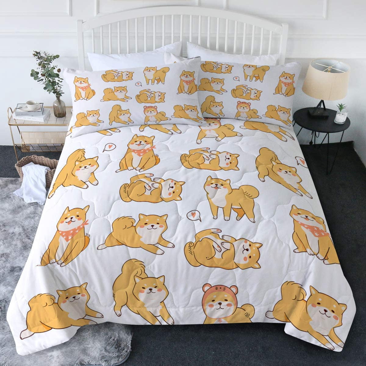 Cartoon Puppy Bedding Comforter Set 