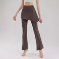 thumbnail image 2 of ABATAB Skirt Flare Legging Pants for Women Soft Bootcut Yoga Pants Fitness Casual High Waisted Workout Tennis Bell Bottom Trousers, 2 of 3