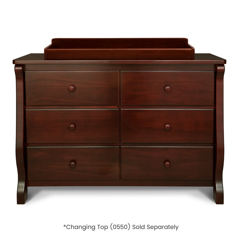 brown white kids dresser Delta Children Serena 3 Drawer Dresser with Changing Top