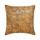 thumbnail image 1 of Fundas de almohada decorativas HomeCentric doradas de 55 x 55 cm (22 x 22 pulgadas), gamuza laminada, con textura de rencor, para sofá, estilo moderno y liso - Glamour dorado, 1 of 4