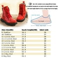 thumbnail image 7 of DADAWEN Boys Girls Ankle Boots Combat Boots Waterproof Boots with Side Zipper Glitter Red 11.5 Little Kid, 7 of 7