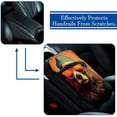 thumbnail image 5 of Bear Soft Comfortable Furry Printed Car Armrest Cover Mat 12.5x8.2 Inch, 5 of 6