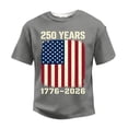 thumbnail image 4 of LNZGNM Mens American Flag Shirts 250th Anniversary Short Sleeve T-Shirts Stylish Star Stripes Graphic Crewneck Shirts Workout Tee Shirts,Gray XL, 4 of 4