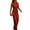 Burgundy-L, variant on Womens Sleeveless Open Back Long Jumpsuits Glitter Sequins Wide Leg Belted High Waist Romper Cocktail Overall