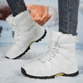thumbnail image 6 of Xiaoxatg Women's Boots Couples Winter Plus Thick Warm Lace Up Boots for Men and Women 8.5 White, 6 of 9