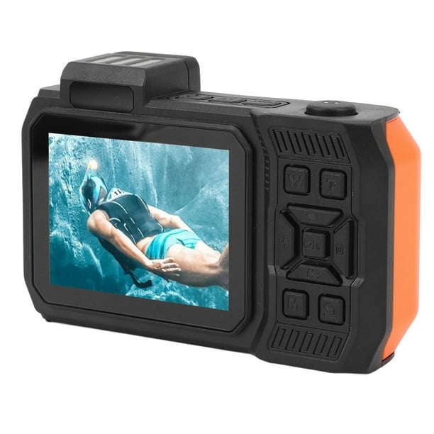 Cámaa Subacuática 4K PRO - CÁMARA Impermeable de 33 Pasteles de Profundidad Con Pantalla Dual de 2.88 Pulgadas y 1,44 Pulgadas, Cámae Digital Multifuncional PARA