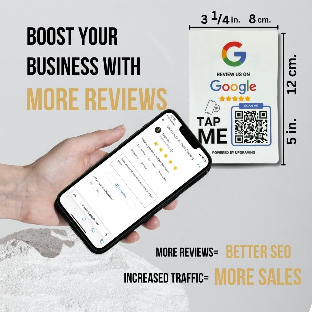 Upgraving Boost Reviews with Reusable QR NFC Tap Stickers (3 Pack)