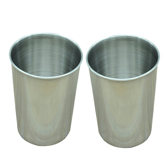 FUEENIRVA 2Pcs Stainless Steel Cups for Home Use Smooth Surface Water Tumbler and Beverage Cup