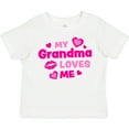 thumbnail image 3 of Inktastic My Grandma Loves Me with Hearts and Kiss Boys or Girls Toddler T-Shirt, 3 of 5