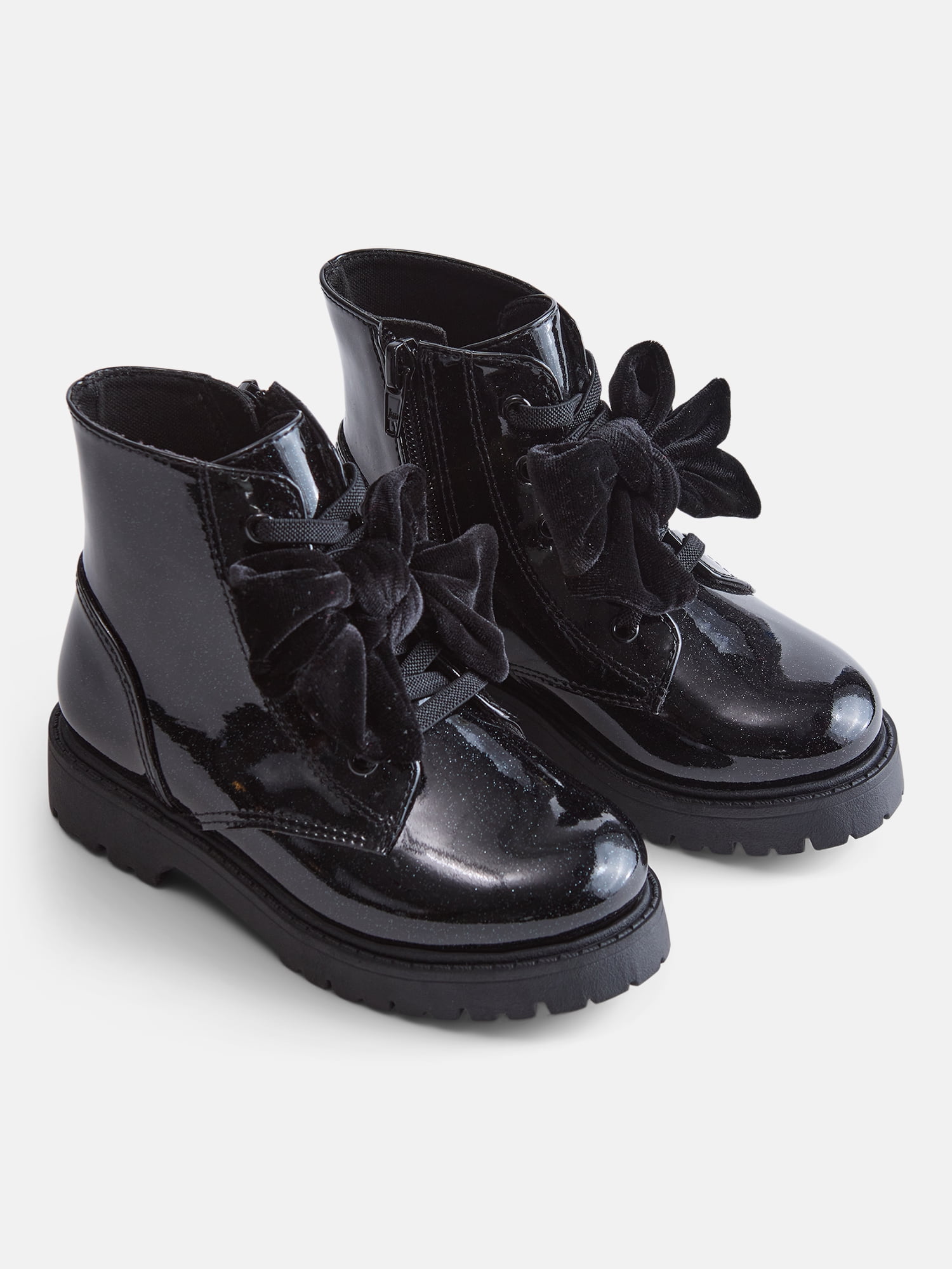 Wonder Nation Baby and Toddler Girls Bow Combat Boots