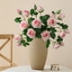 thumbnail image 5 of Arreglo floral de rosas artificiales | Pétalos de tela realistas, 55 cm de largo, blanco, rosa y rojo, adorno decorativo de plena floración | Regalo para el hogar, las fiestas y las bodas, 5 of 6