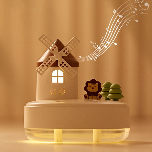 TIMIFIS Warm Palace Belt Portable Wireless Humidifier with Music Box and Night Light Large Capacity Battery Silent Function for Home Office and Bedroom Apartment Essentials
