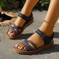 thumbnail image 1 of HTHLVMD Sandales de Randonnée Antidérapantes pour Extérieur, Sandales de Marche pour Femmes – Sandales de Sport Confortables de Qualité Supérieure pour Extérieur, Voyage, Randonnée, Plage et Usage Quotidien, Bleu Foncé 5.5, 1 of 8