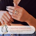 thumbnail image 3 of Creative Resin Ring Chunky Trendy Ring Transparent Stacking Ring Aesthetic Ring, 3 of 4