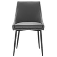 thumbnail image 6 of Modway Viscount Vegan Leather Dining Chairs - Set of 2 in Black Gray, 6 of 7