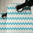 thumbnail image 2 of Ambesonne Teal Grommet Curtain Single Panel, Zigzag Chevron Classical, 50"x60", Cream Teal, 2 of 5