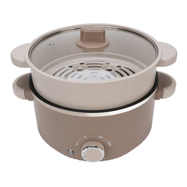 Olla Eléctrica Con Vaporera, Olla Para Ramen De Grado Alimenticio De 800 W Y 3 L, Sartén Antiadherente, Olla Eléctrica Multifuncional Para Pasta, Carne, Huevos, Arroz Frito,